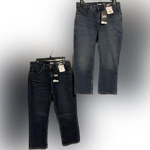 NWT•LEE Capri Jeans • Choose from Dark or Medium color denim